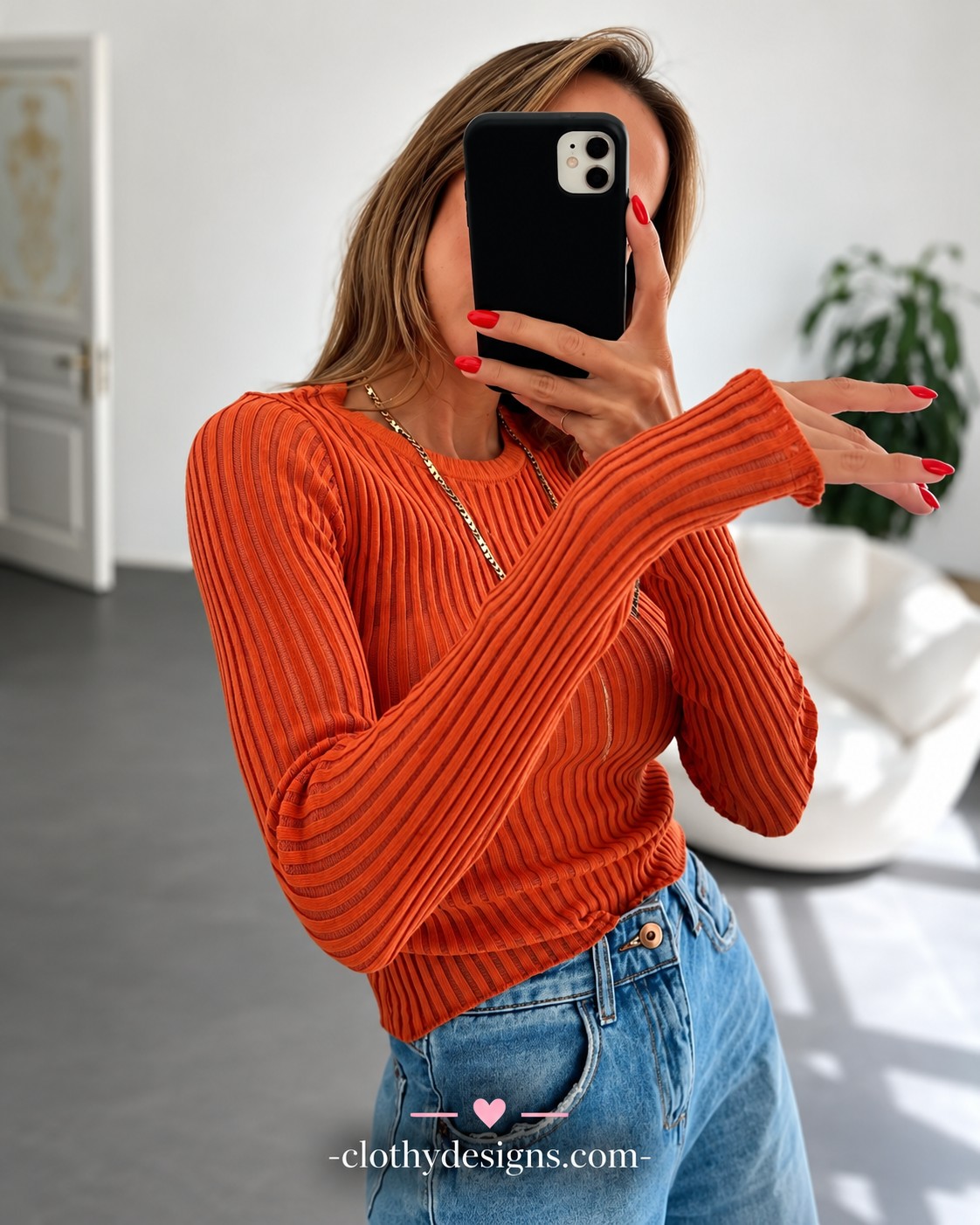 Elegant White Striped Sheer Long Sleeve Women’s Top – Slim Fit Party Clubwear T-Shirt
